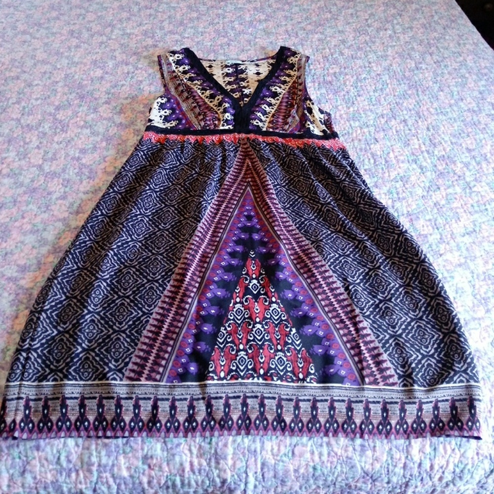 Silk boho dress